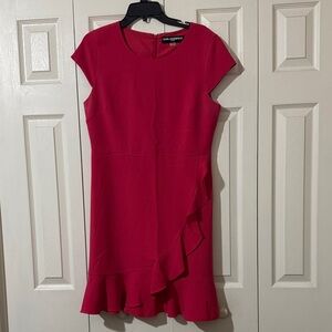 Calvin Klein Fuchsia Ruffle Mini Dress